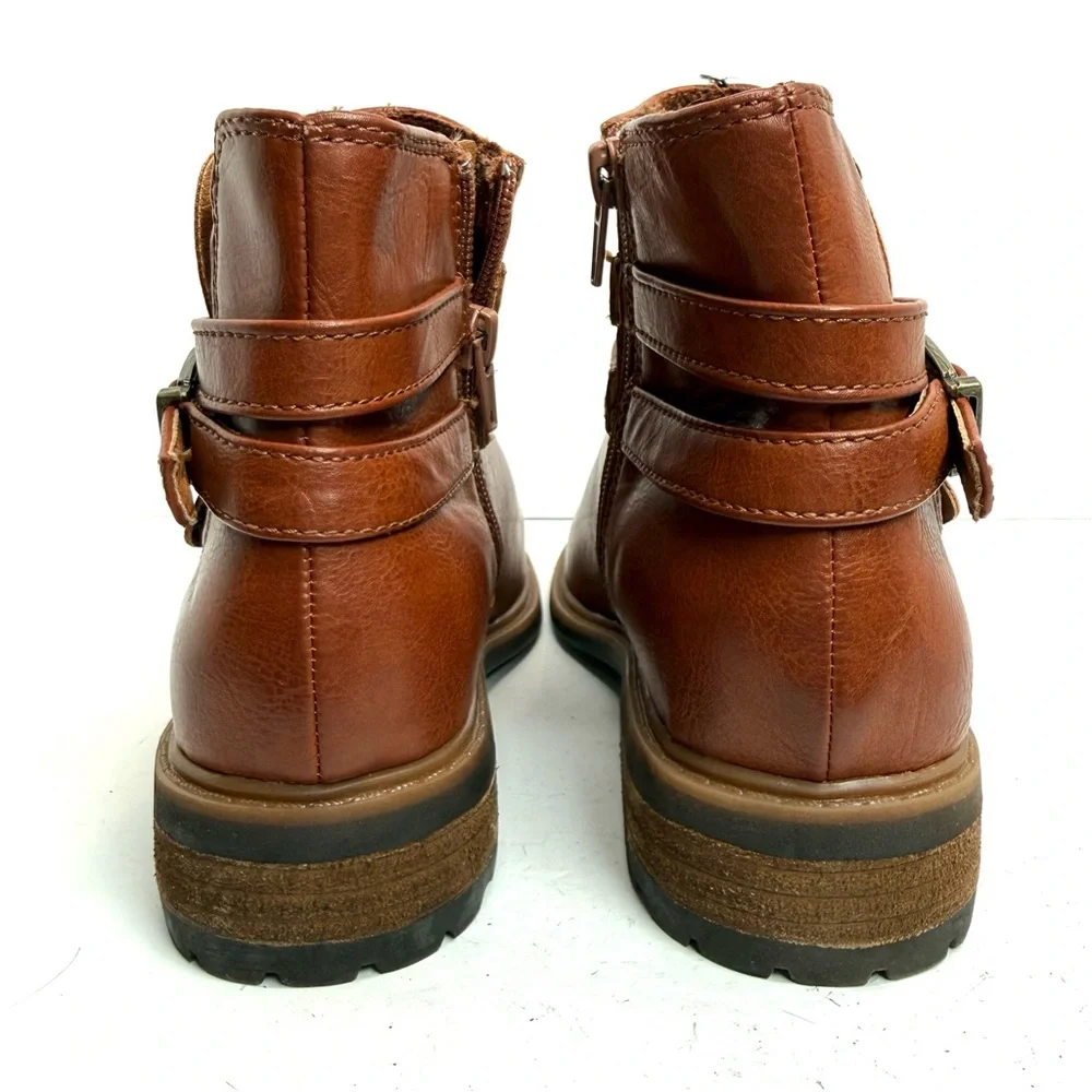 B.O.C‎ Claire Dark Tan Ankle Boots Women’s Size 6M